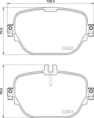 Brembo Brake Pads Rear Mercedes-Benz ( Set Lh&Rh) (P50138)