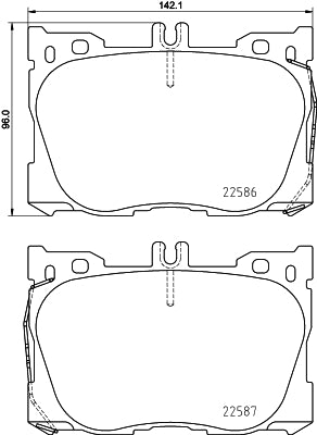 Brembo Brake Pads Front Mercedes-Benz ( Set Lh&Rh) (P50139)