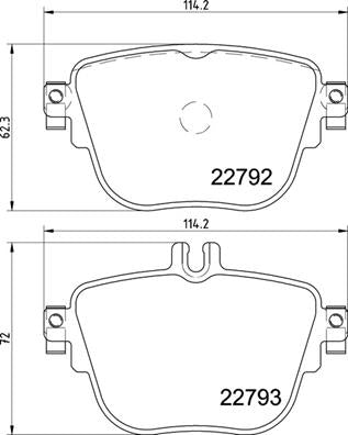 Brembo Brake Pads Rear Mercedes-Benz ( Set Lh&Rh) (P50141)