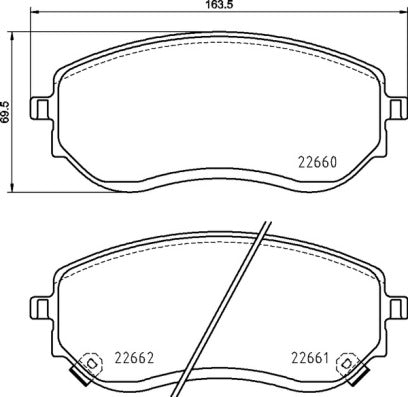 Brembo Brake Pads Front Mercedes-Benz ( Set Lh&Rh) (P50144)