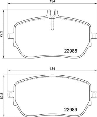 Brembo Brake Pads Front Mercedes-Benz ( Set Lh&Rh) (P50146)