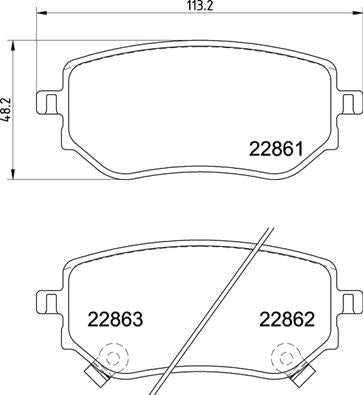 Brembo Brake Pads Rear Mercedes-Benz ( Set Lh&Rh) (P50153)