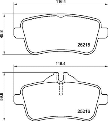 Brembo Brake Pads Rear Mercedes Gle-Series ( Set Lh&Rh) (P50156)