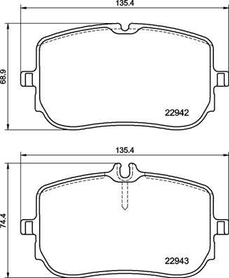 Brembo Brake Pads Front Mercedes A W177 ( Set Lh&Rh) (P50157)