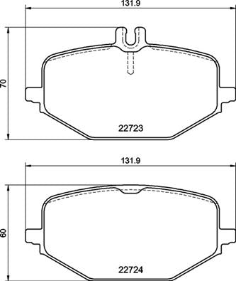 Brembo Brake Pads Rear Mercedes-Benz ( Set Lh&Rh) (P50161)