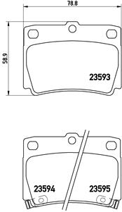 Brembo Brake Pads Fr / Rr Chrys Neon/Mitsubiship ( Set Lh&Rh) (P54026)