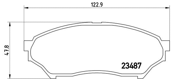 Brembo Brake Pads Front Mits Pajero 1 1.6 ( Set Lh&Rh) (P54028)