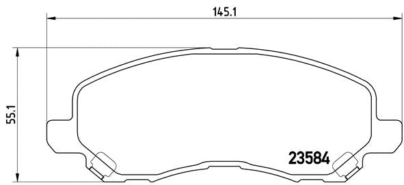 Brembo Brake Pads Front Jeep Compass 2007 ( Set Lh&Rh) (P54030)