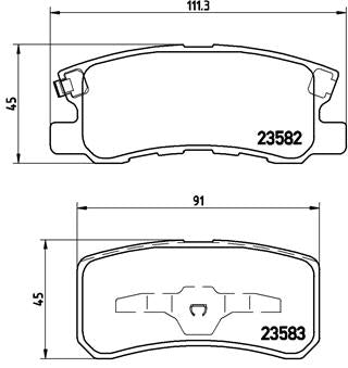 Brembo Brake Pads Rear Mits Pajero 3200/ ( Set Lh&Rh) (P54031)
