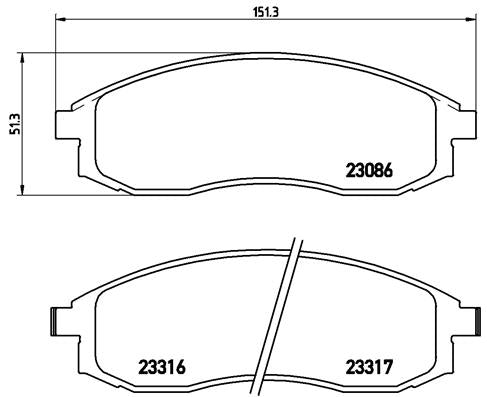 Brembo Brake Pads Front Nissan Maxima ( Set Lh&Rh) (P54037)