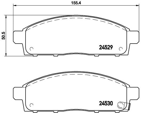 Brembo Brake Pads Front Mitsubishi Triton ( Set Lh&Rh) (P54038)