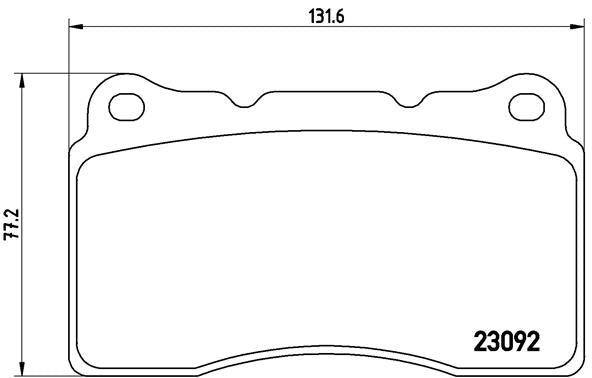 Brembo Brake Pads Front Ren Megane 3 Rs/L ( Set Lh&Rh) (P54040)