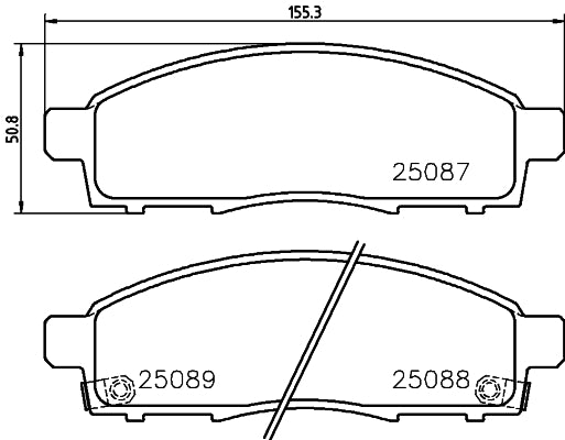 Brembo Brake Pads Front Fiat Fullback/Mitsubishi ( Set Lh&Rh) (P54055)