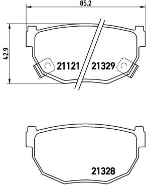 Brembo Brake Pads Rear Nissan Skyline ( Set Lh&Rh) (P56010)