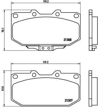 Brembo Brake Pads Front Nissan 300Zx ( Set Lh&Rh) (P56025)