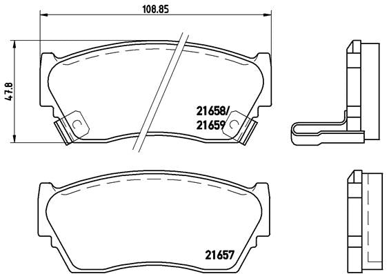 Brembo Brake Pads Front Nissan Sentra/Sabre ( Set Lh&Rh) (P56027)