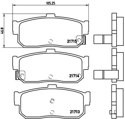 Brembo Brake Pads Rear Nissan Sentra/Sabre ( Set Lh&Rh) (P56029)