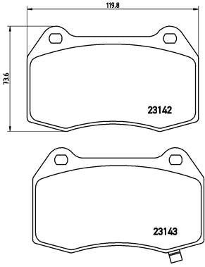 Brembo Brake Pads Front Nissan 350Z 350Z ( Set Lh&Rh) (P56047)