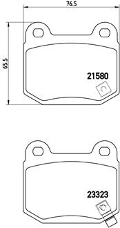 Brembo Brake Pads Rear Subaru Impreza ( Set Lh&Rh) (P56048)