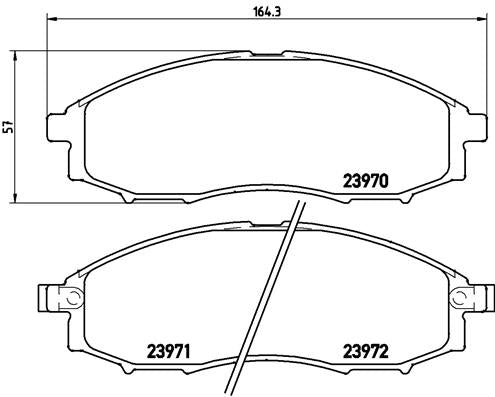 Brembo Brake Pads Front Nissan Navara/Pathfinder ( Set Lh&Rh) (P56049)