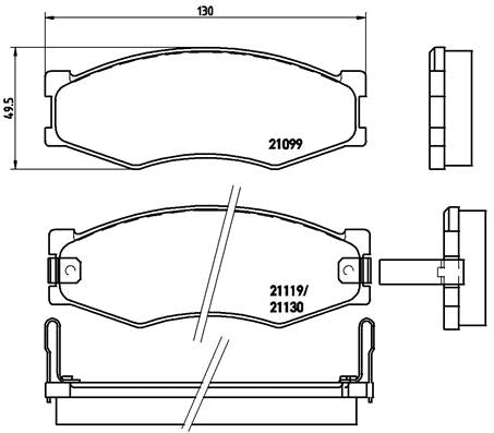 Brembo Brake Pads Front Various Isu/Nisssan ( Set Lh&Rh) (P56056)