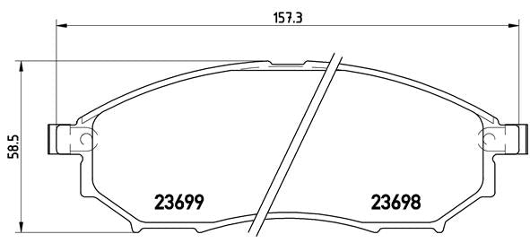 Brembo Brake Pads Front Nissan Murano ( Set Lh&Rh) (P56058)