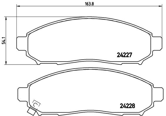 Brembo Brake Pads Front Nissan Navara/Pathfinder ( Set Lh&Rh) (P56059)