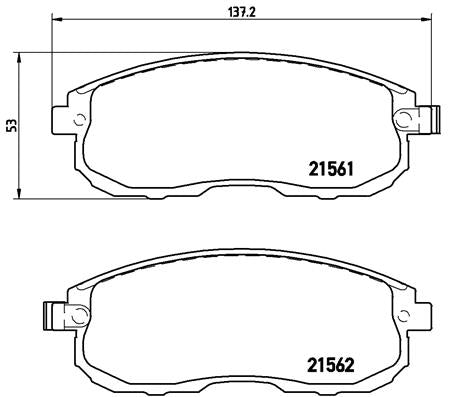 Brembo Brake Pads Front Nissan Tiida ( Set Lh&Rh) (P56065)