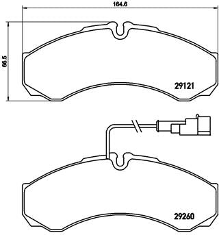 Brembo Brake Pads Rear Iveco Daily Iv55 ( Set Lh&Rh) (P56069)