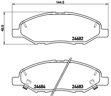 Brembo Brake Pads Front Nissan Micra/Tiida ( Set Lh&Rh) (P56088)