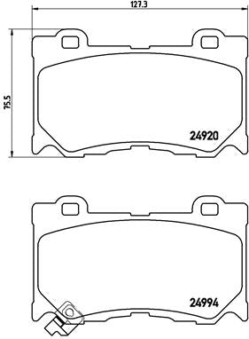 Brembo Brake Pads Front Nissan 370Z ( Set Lh&Rh) (P56089)