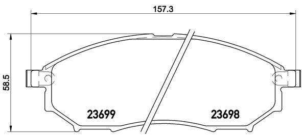 Brembo Brake Pads Front Nissan Pathfinder ( Set Lh&Rh) (P56094)