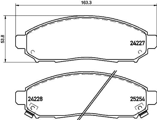 Brembo Brake Pads Front Nissan Navara ( Set Lh&Rh) (P56096)