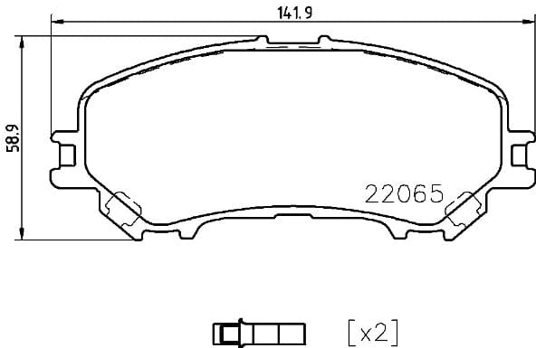 I-Brembo Brake Pads Front Nissan Qashqai ( Set Lh&amp;Rh) (P56099)