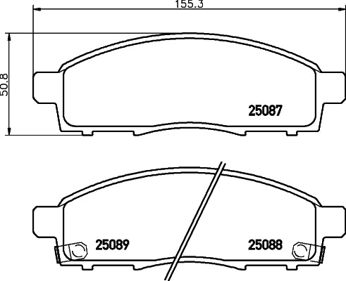 Brembo Brake Pads Front Nissan Nv200 ( Set Lh&Rh) (P56102)