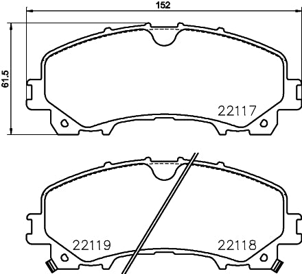 Brembo Brake Pads Front Nissan X-Trailii ( Set Lh&Rh) (P56106)