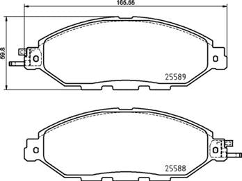 Brembo Brake Pads Front Nissan ( Set Lh&Rh) (P56107)