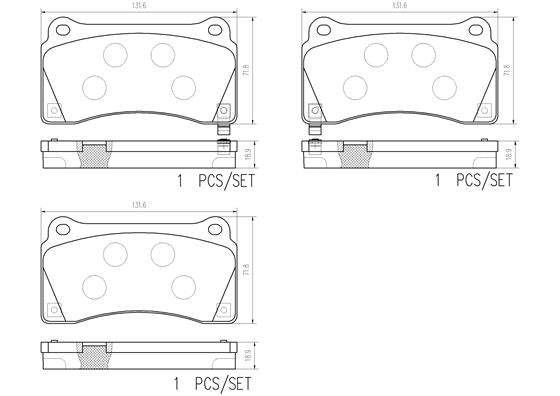 Brembo Brake Pads Rear Nissan Gtr R35 ( Set Lh&Rh) (P56128)