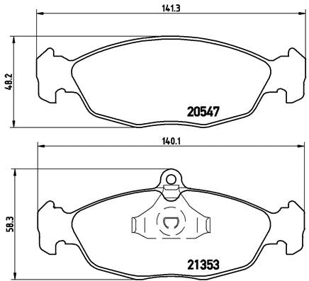 Brembo Brake Pads Front Opel Corsa 14 1.4 ( Set Lh&Rh) (P59011)