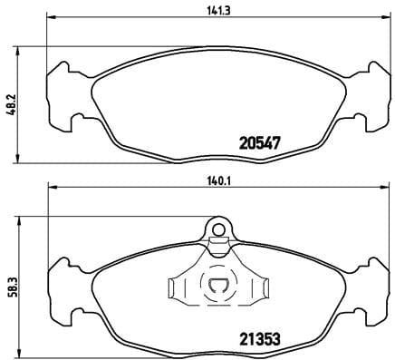 I-Brembo Brake Pads Front Opel Corsa 14 1.4 ( Set Lh&amp;Rh) (P59011)