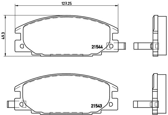 Brembo Brake Pads Front Isuzu Kb ( Set Lh&Rh) (P59015)