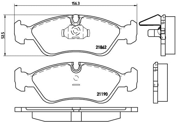 Brembo Brake Pads Front Bmw M3 E46 ( Set Lh&Rh) (P59017)