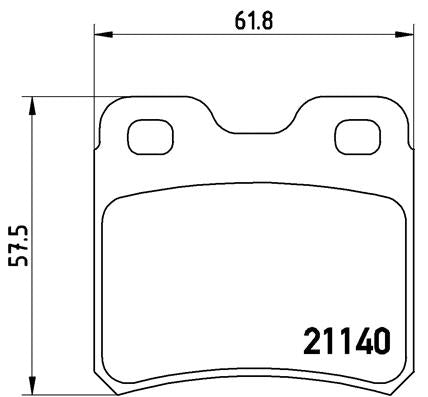 Brembo Brake Pads Rear Opel Astra ( Set Lh&Rh) (P59018)