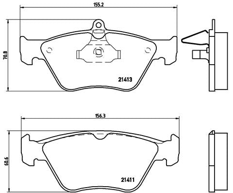 Brembo Brake Pads Front Opel Astra ( Set Lh&Rh) (P59019)