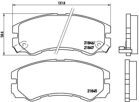 Brembo Brake Pads Front Isuzu 94- Trooper ( Set Lh&Rh) (P59020)