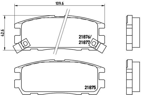 Brembo Brake Pads Rear Isuzu Trooper ( Set Lh&Rh) (P59021)