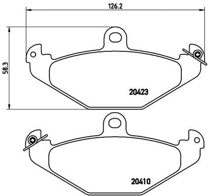 Brembo Brake Pads Rear Lotus Elise/Exige ( Set Lh&Rh) (P59026)