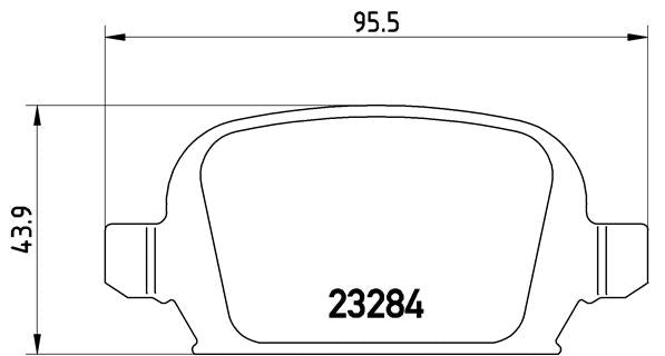 Brembo Brake Pads Rear Opel Tigra ( Set Lh&Rh) (P59037)