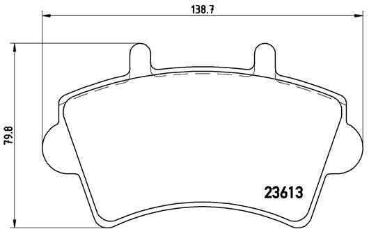 Brembo Brake Pads Front Nissan Interstar ( Set Lh&Rh) (P59039)
