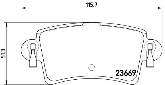 Brembo Brake Pads Rear Nissan Interstar ( Set Lh&Rh) (P59040)